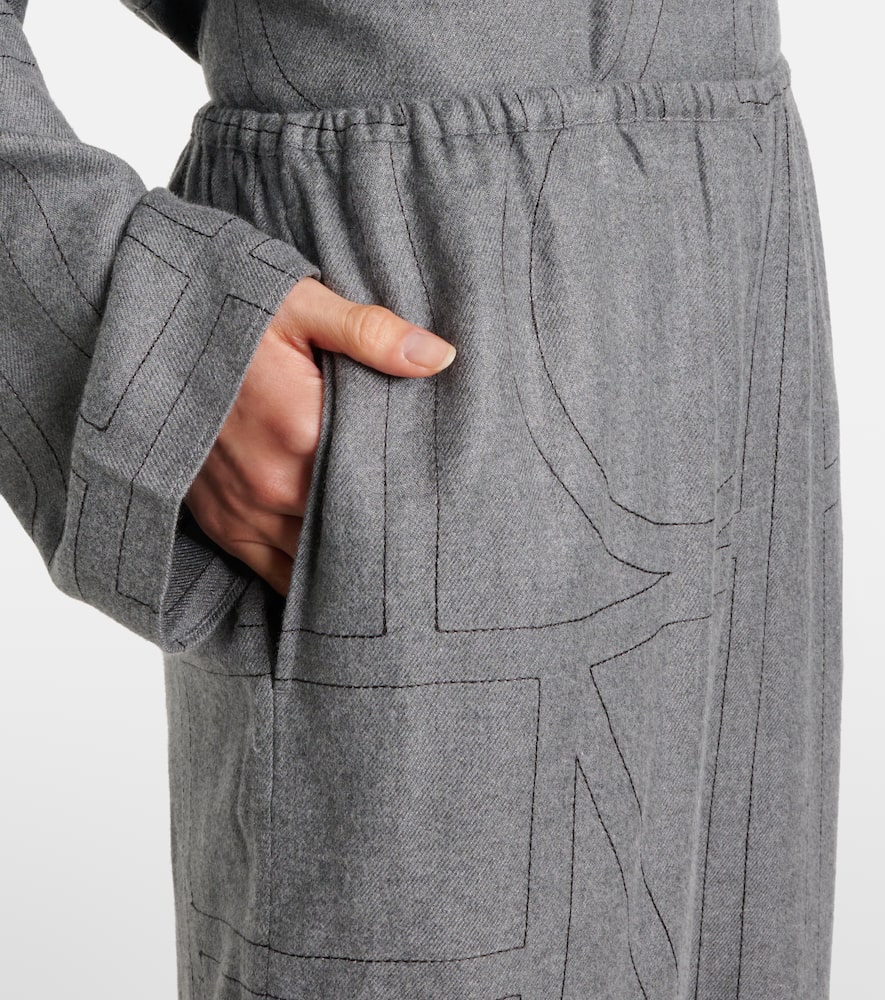 Monogram flannel pajama pants