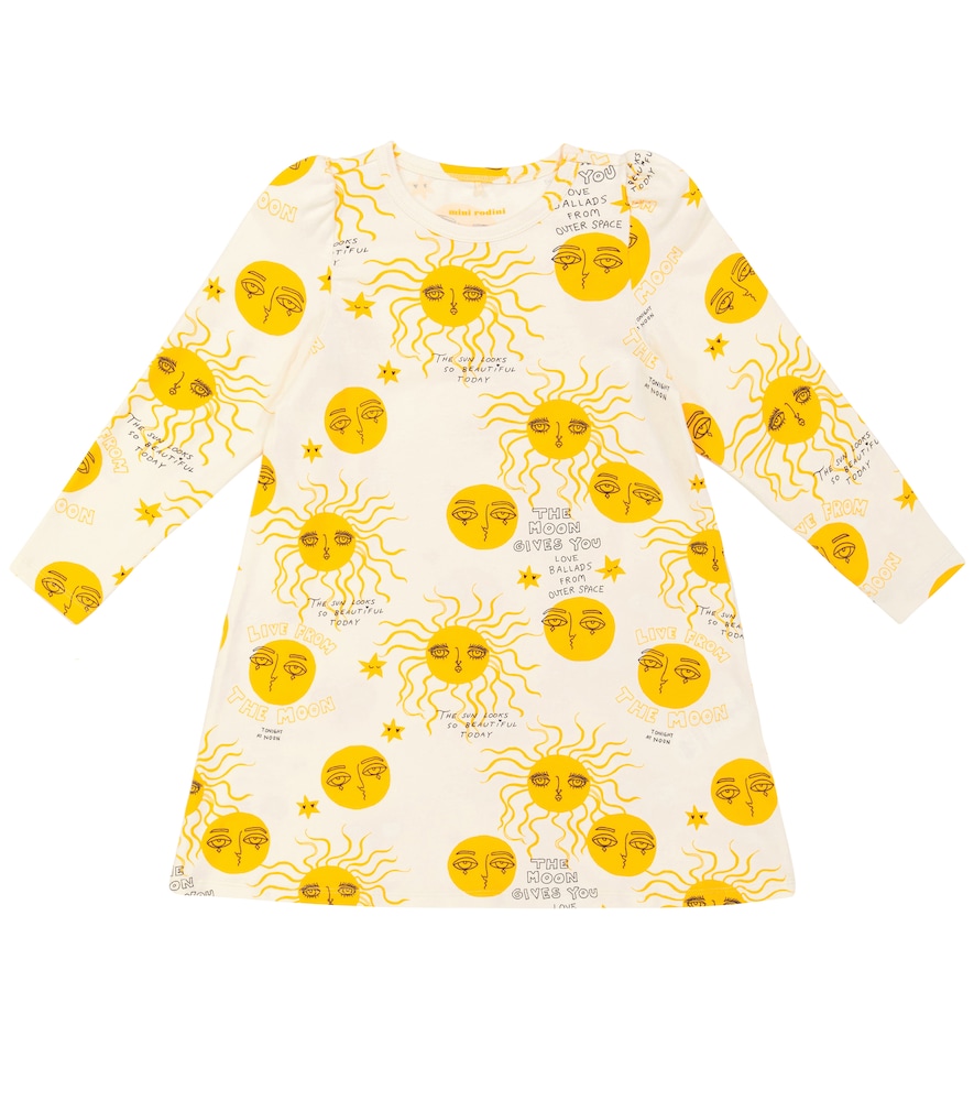 Mini Rodini Moon and Sun cotton-blend dress