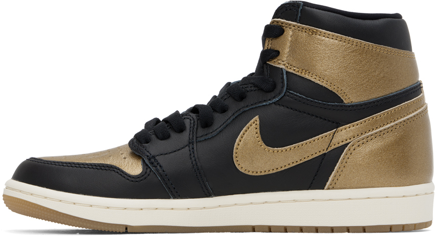 Nike Jordan Black & Gold Air Jordan 1 High OG Sneakers