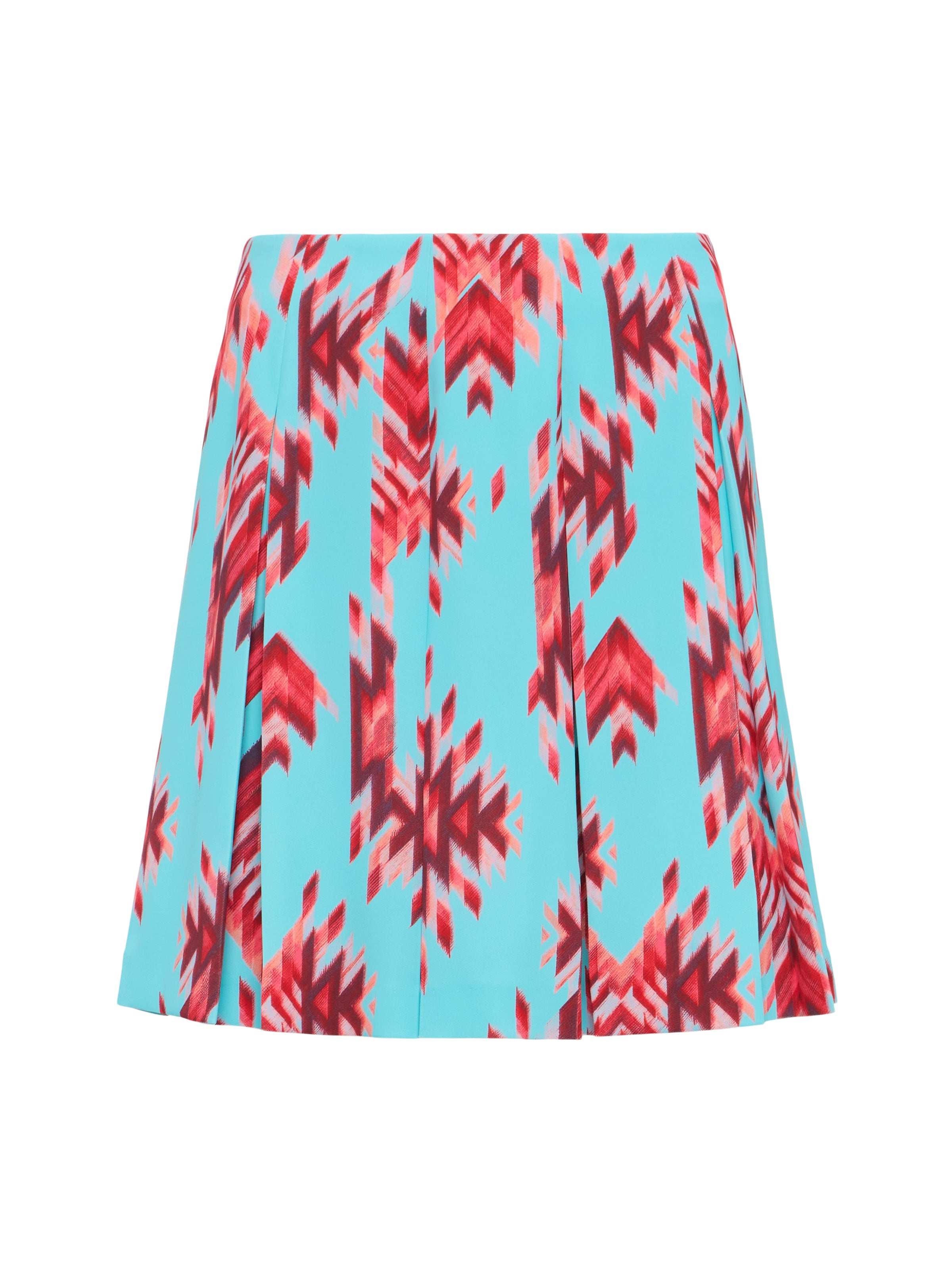 Tania Mini Skirt In Pool Blue Multi Ganado Print