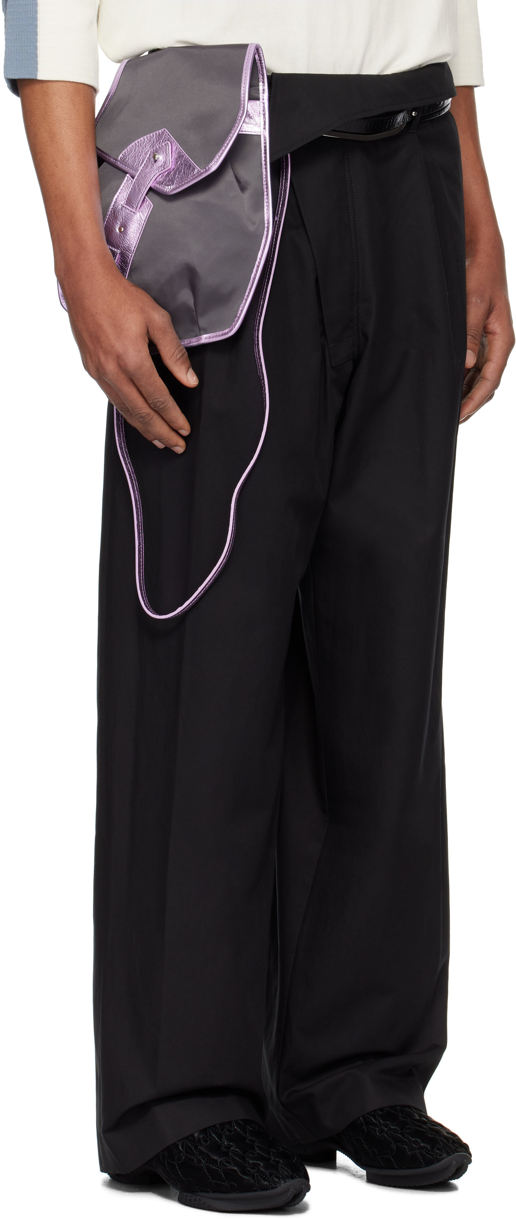 Kiko Kostadinov Black Navin Wide Leg Trousers