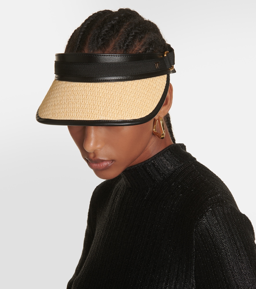 Louis Vuitton Leather-Trimmed Monogram Visor - Black Hats