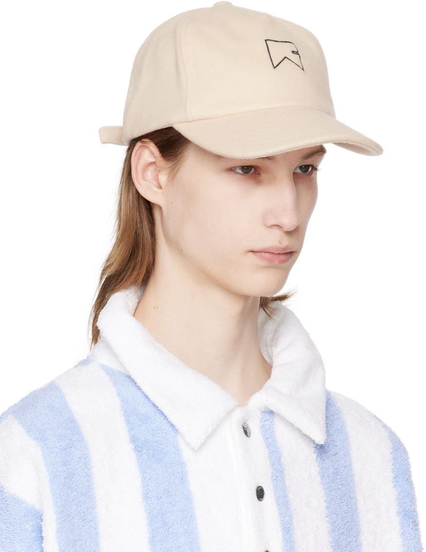 Rhude Beige Cashmere Chevron Logo Cap