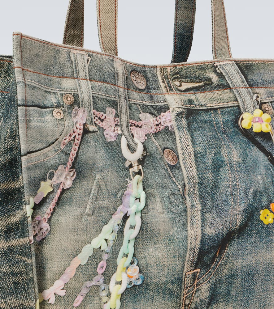 Trompe l'oeil canvas tote bag