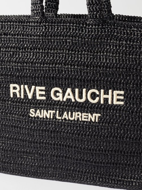 Saint Laurent Rive Gauche Raffia Tote in Metallic