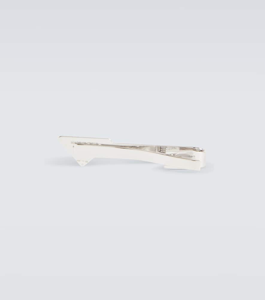 Logo sterling silver tie clip