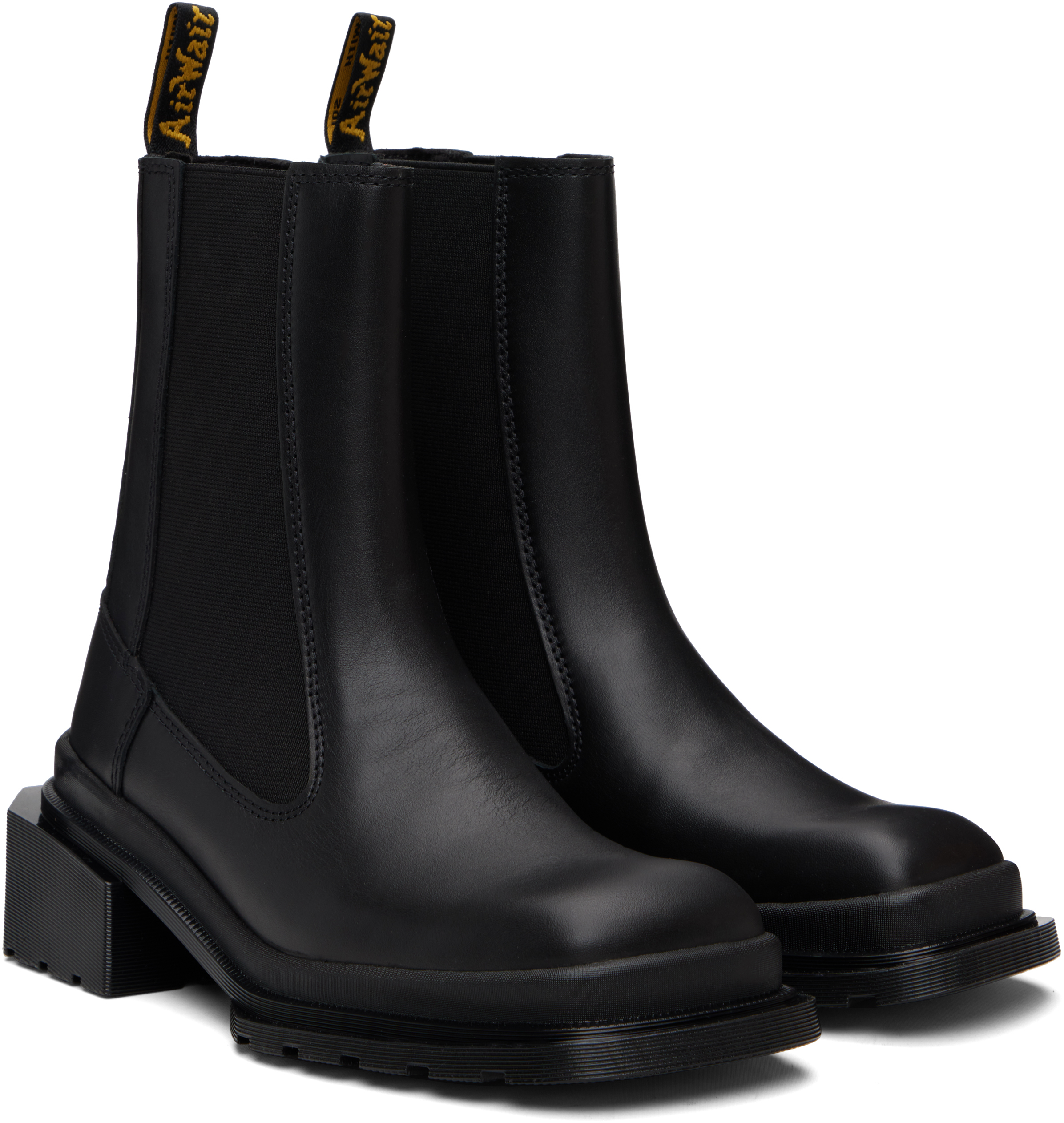 Black Maybole Square Toe Chelsea Boots