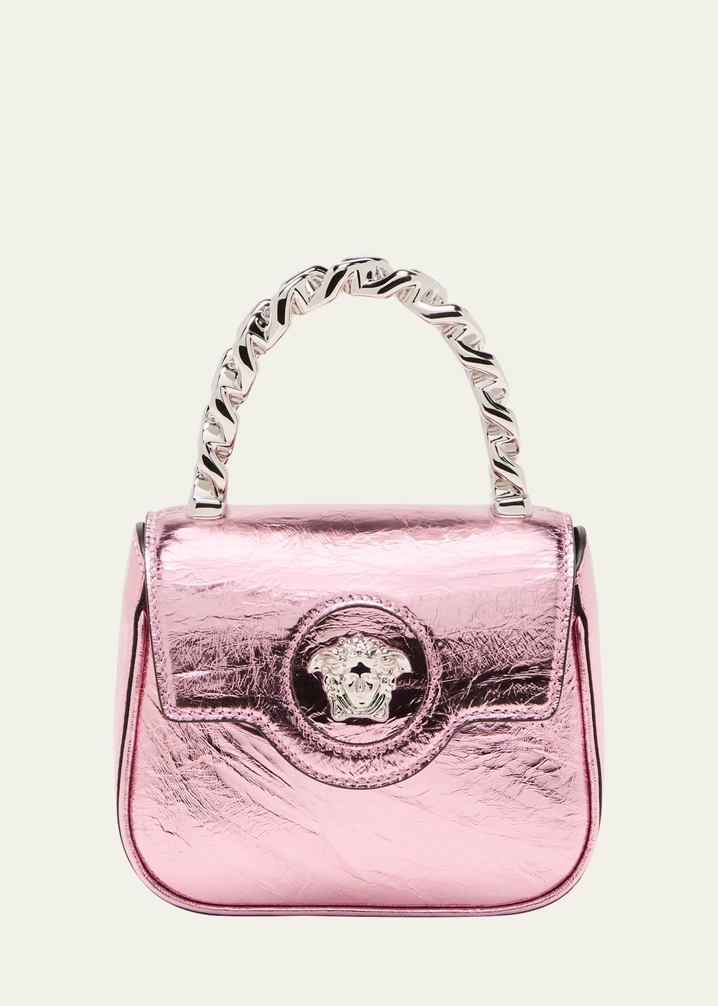 Versace - Metallic Leather 'La Medusa' Mini Bag