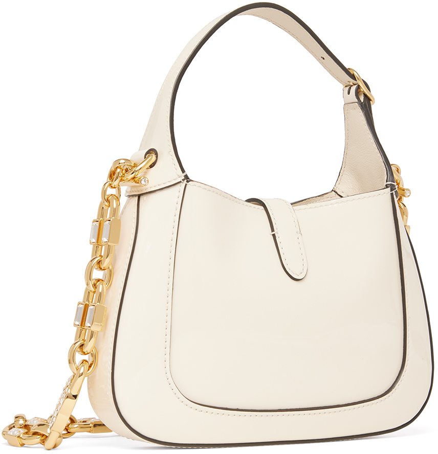 Jackie 1961 Small Hobo Bag In White Leather