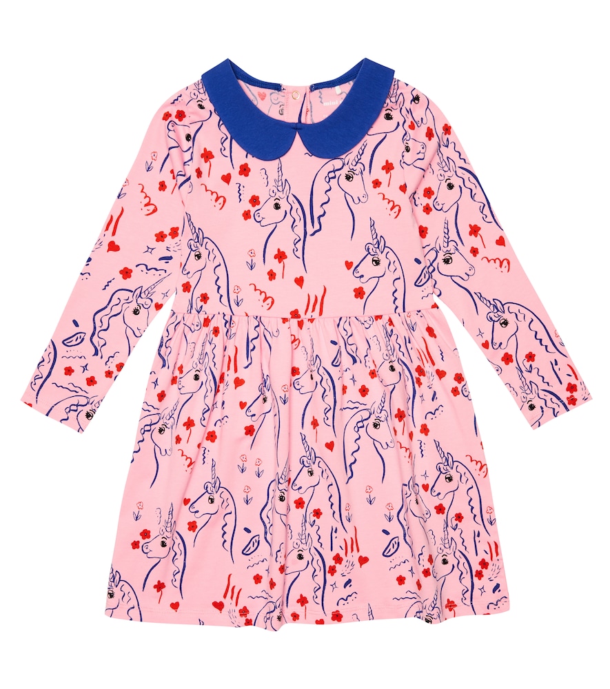 Unicorn printed cotton dress