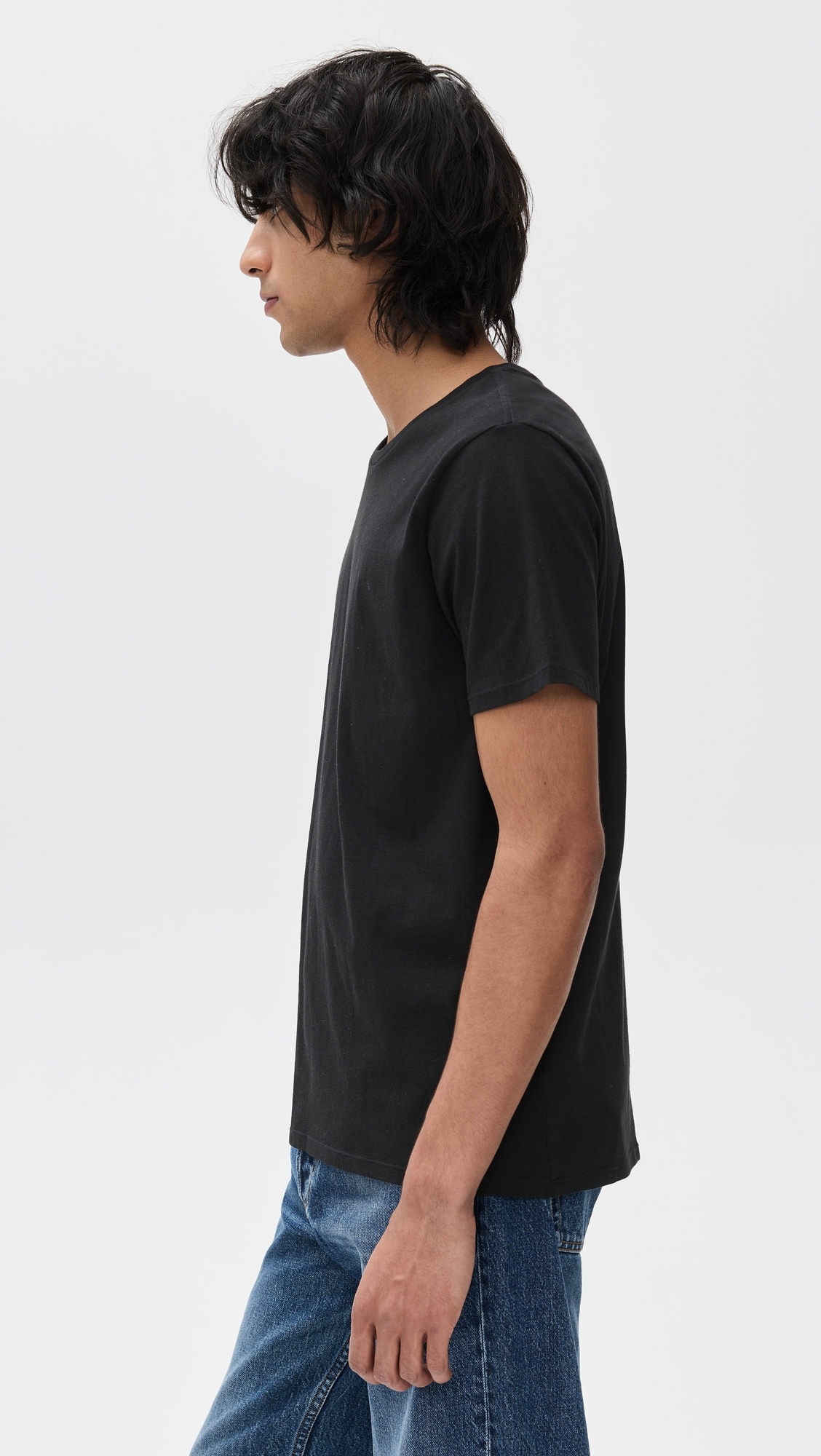 라코스테 남성 Cotton Undershirt Crew Tee 3 Pack Black