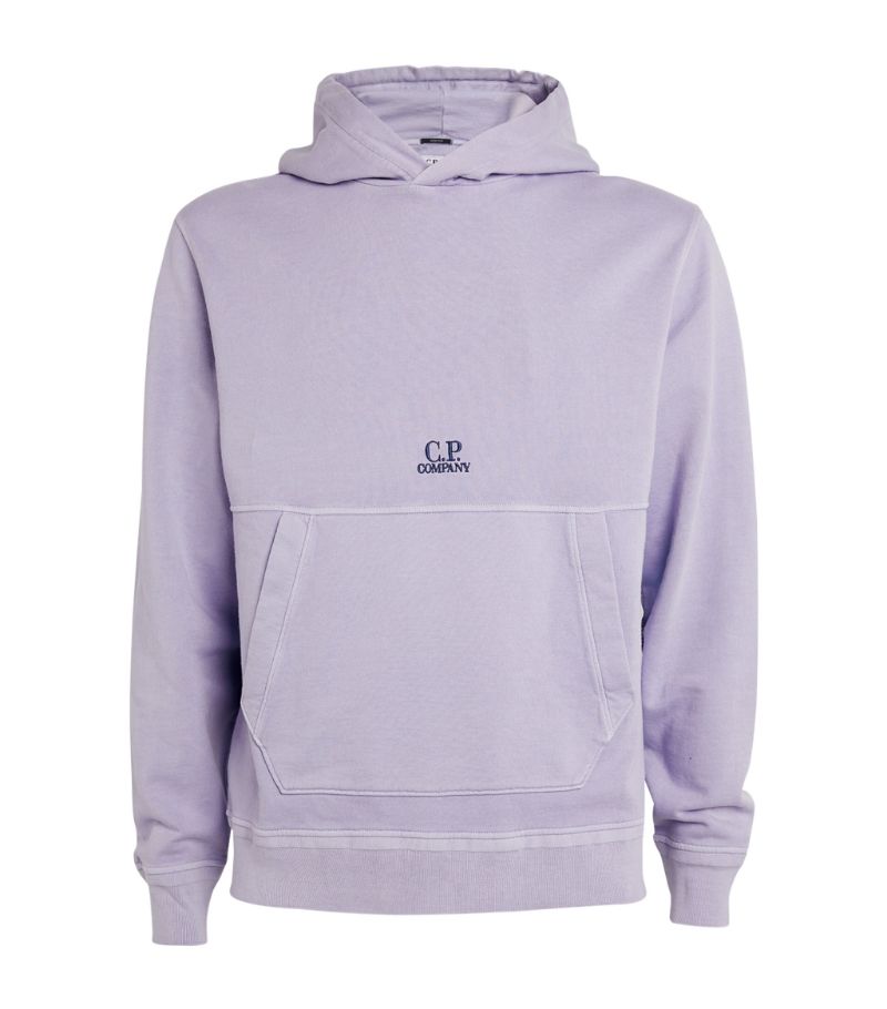 Cotton Embroidered-Logo Hoodie