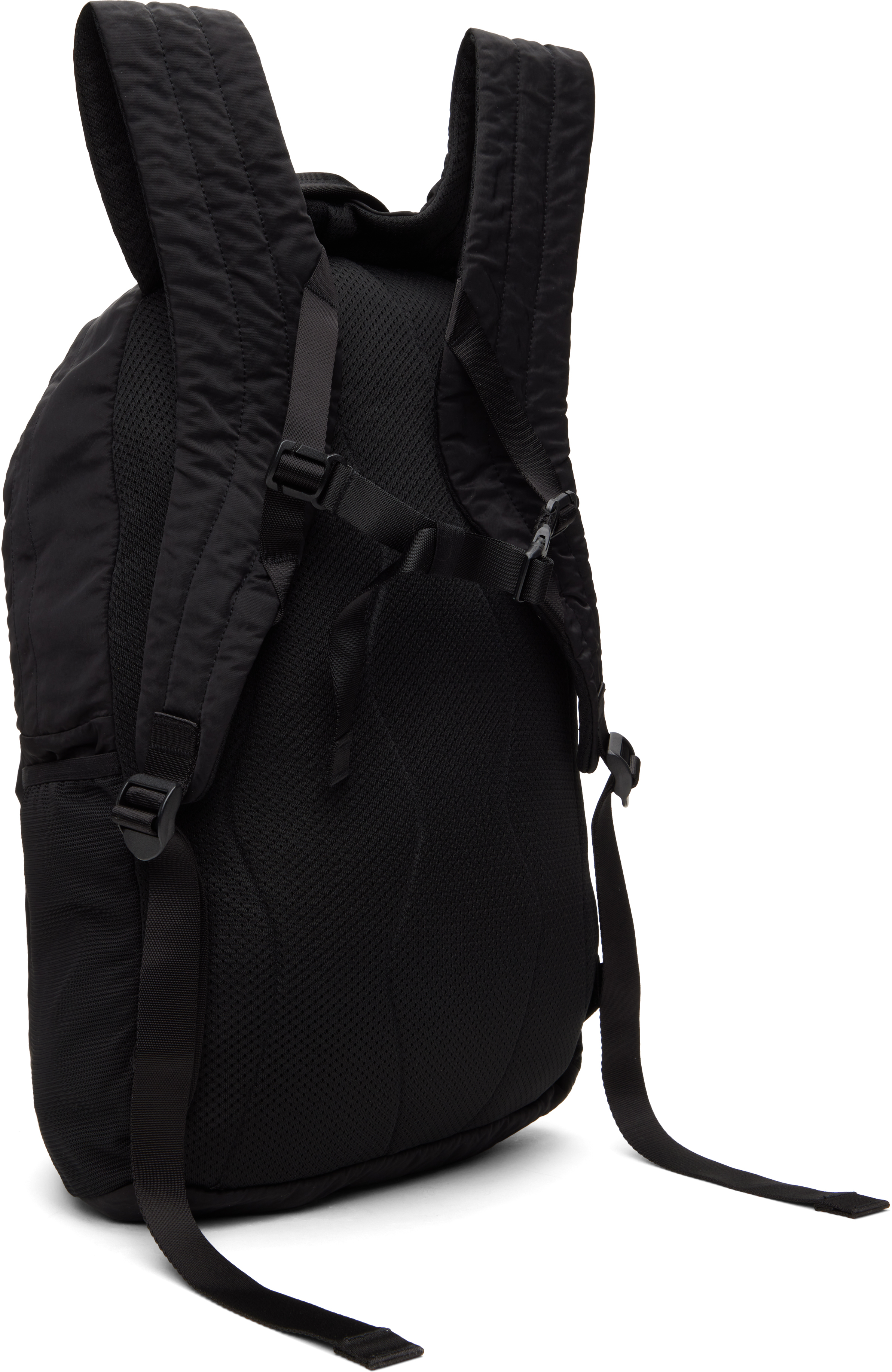 C. P. Company Black Nylon B Lens Backpack