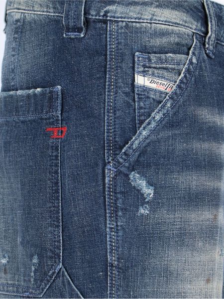 Diesel D-Livery Distressed Straight Jeans