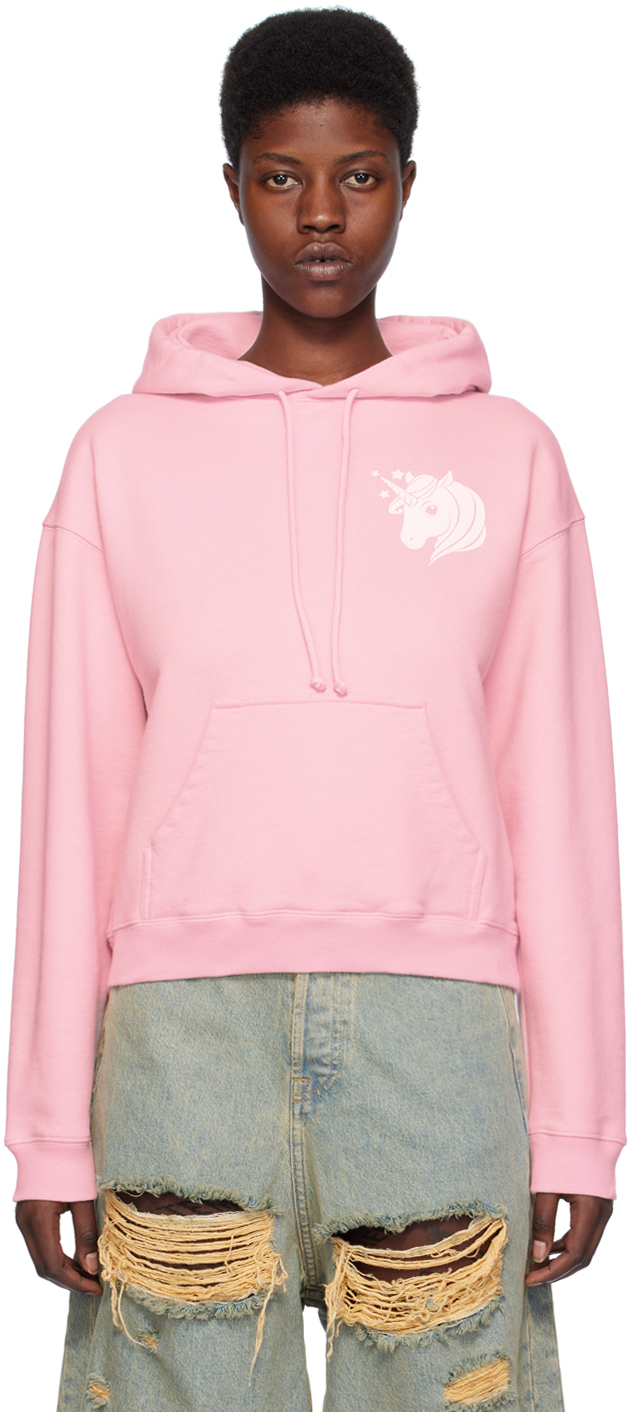 VETEMENTS Pink Unicorn Hoodie