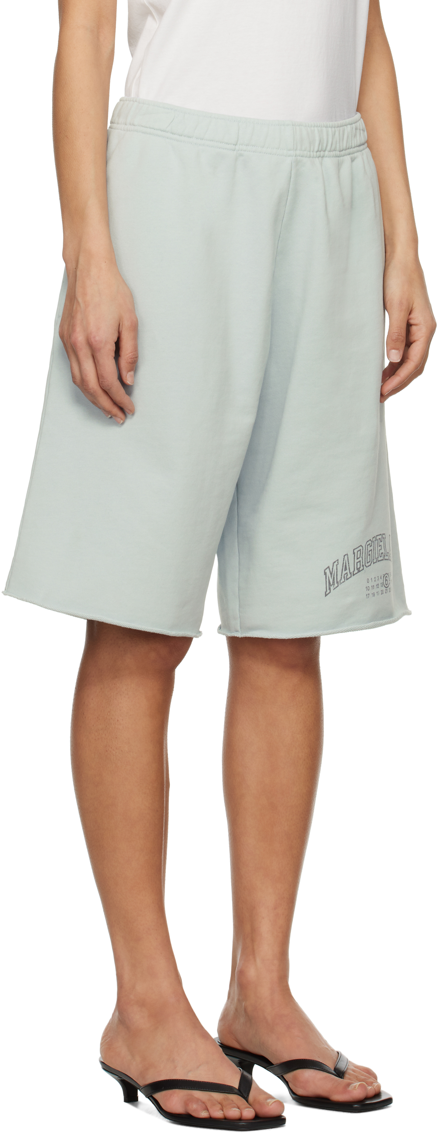 MM6 Maison Margiela Blue Varsity Sweat Shorts