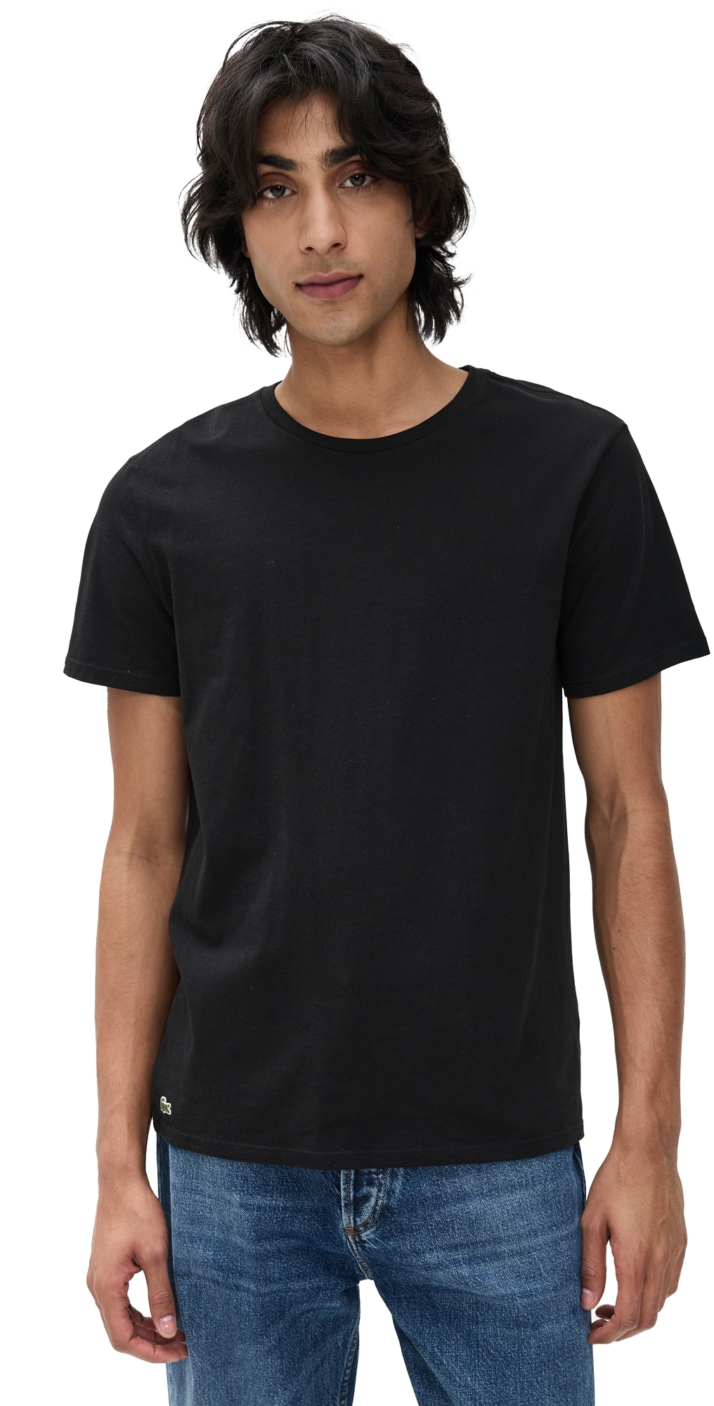 Lacoste Cotton Undershirt Crew Tee 3 Pack Black