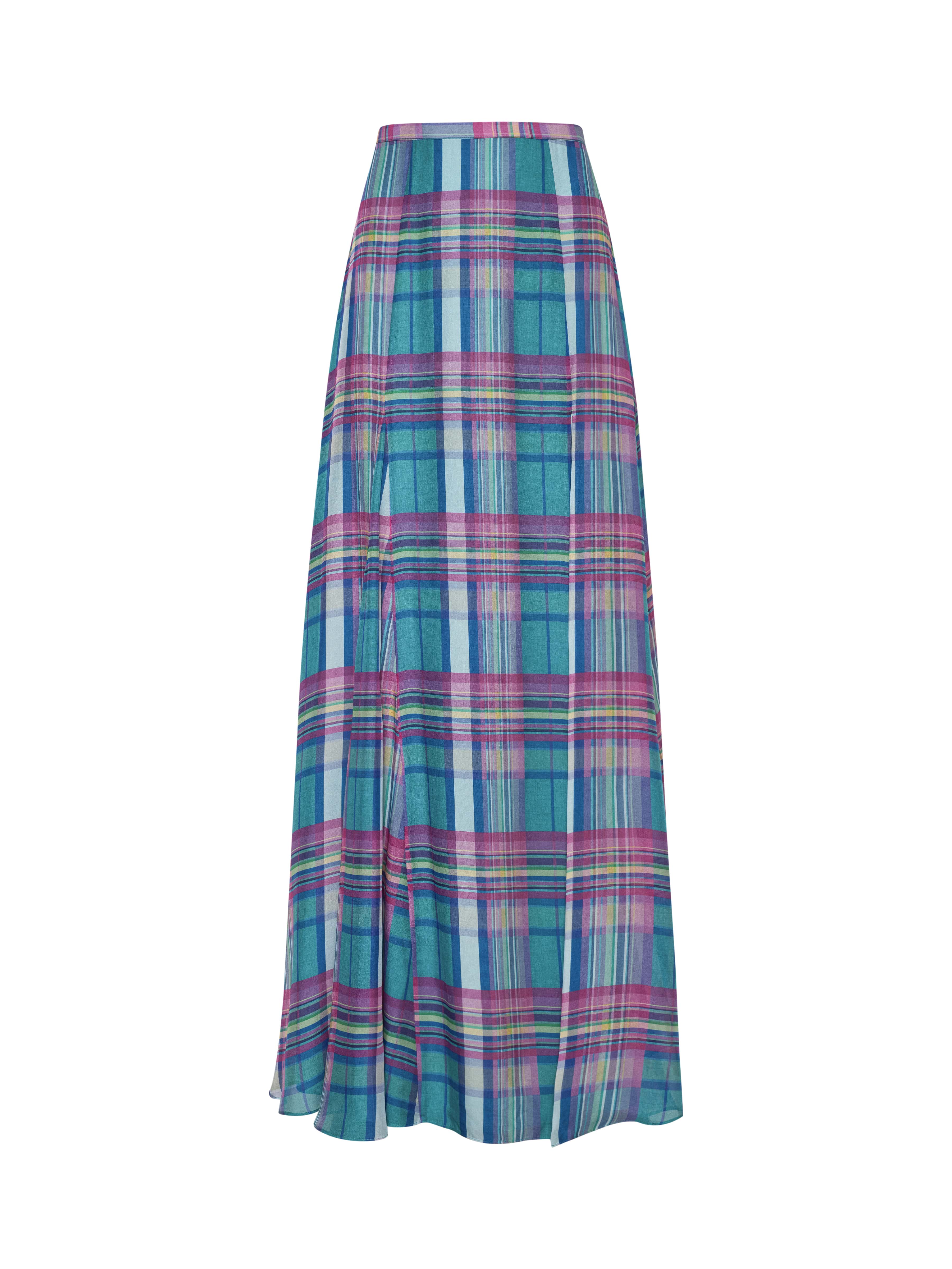 Patricia Plaid Maxi Skirt In Multi Colorful Plaid