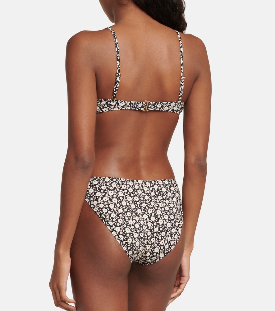 Floral low-rise bikini bottoms