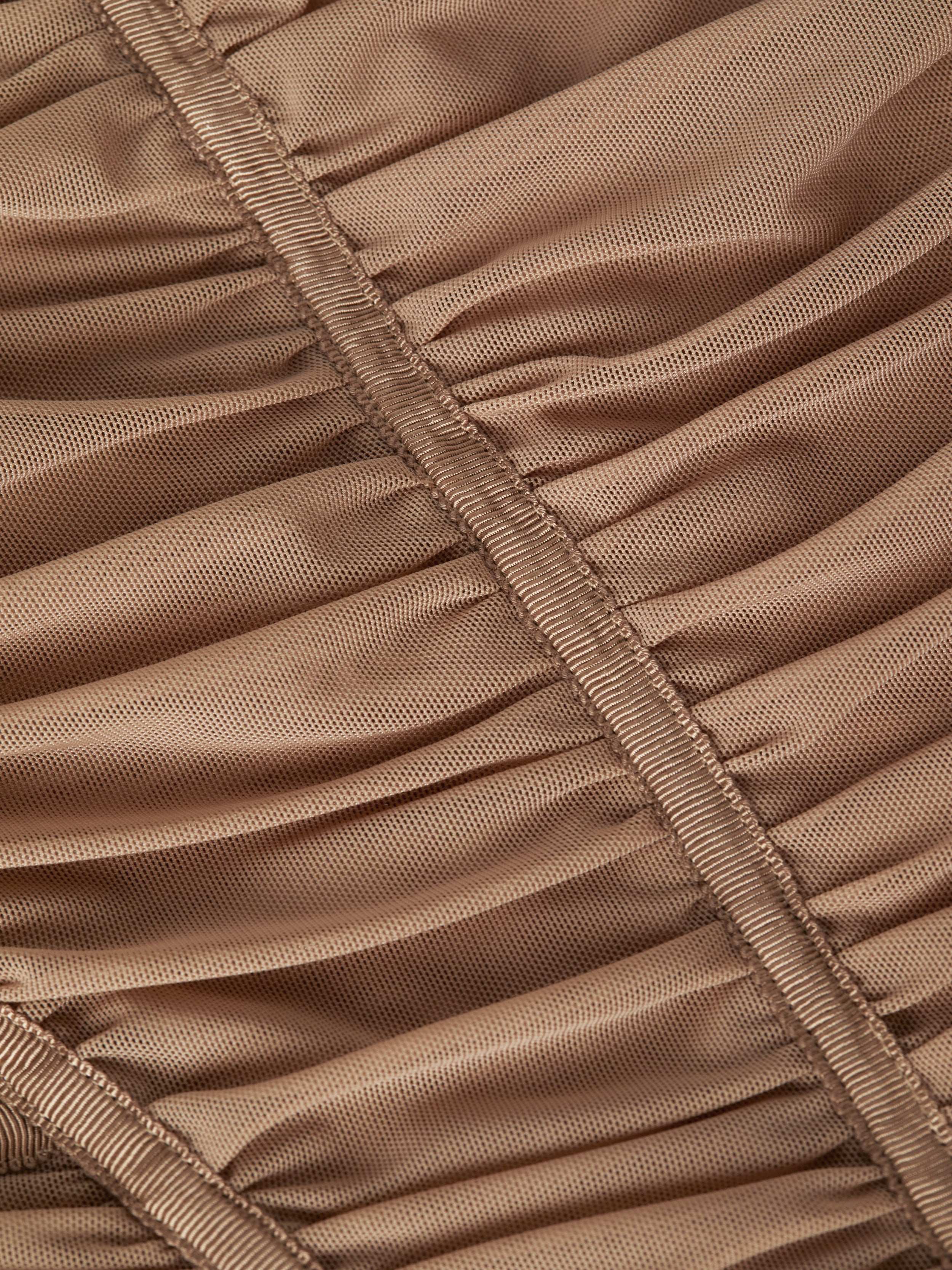 Asuka Mesh Corset Top In Cappuccino