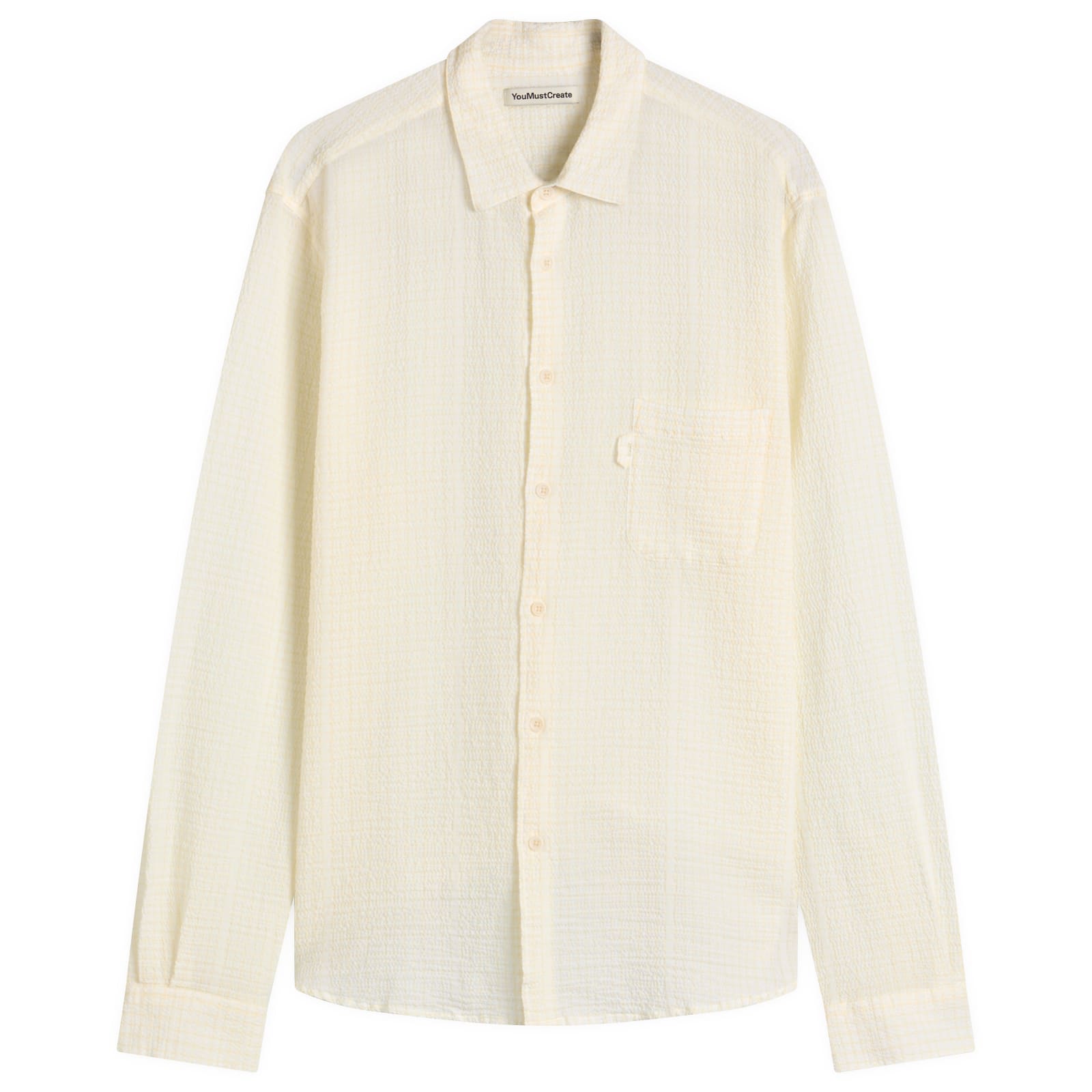 Men's Curtis Seersucker Stripe Shirt White/Yellow