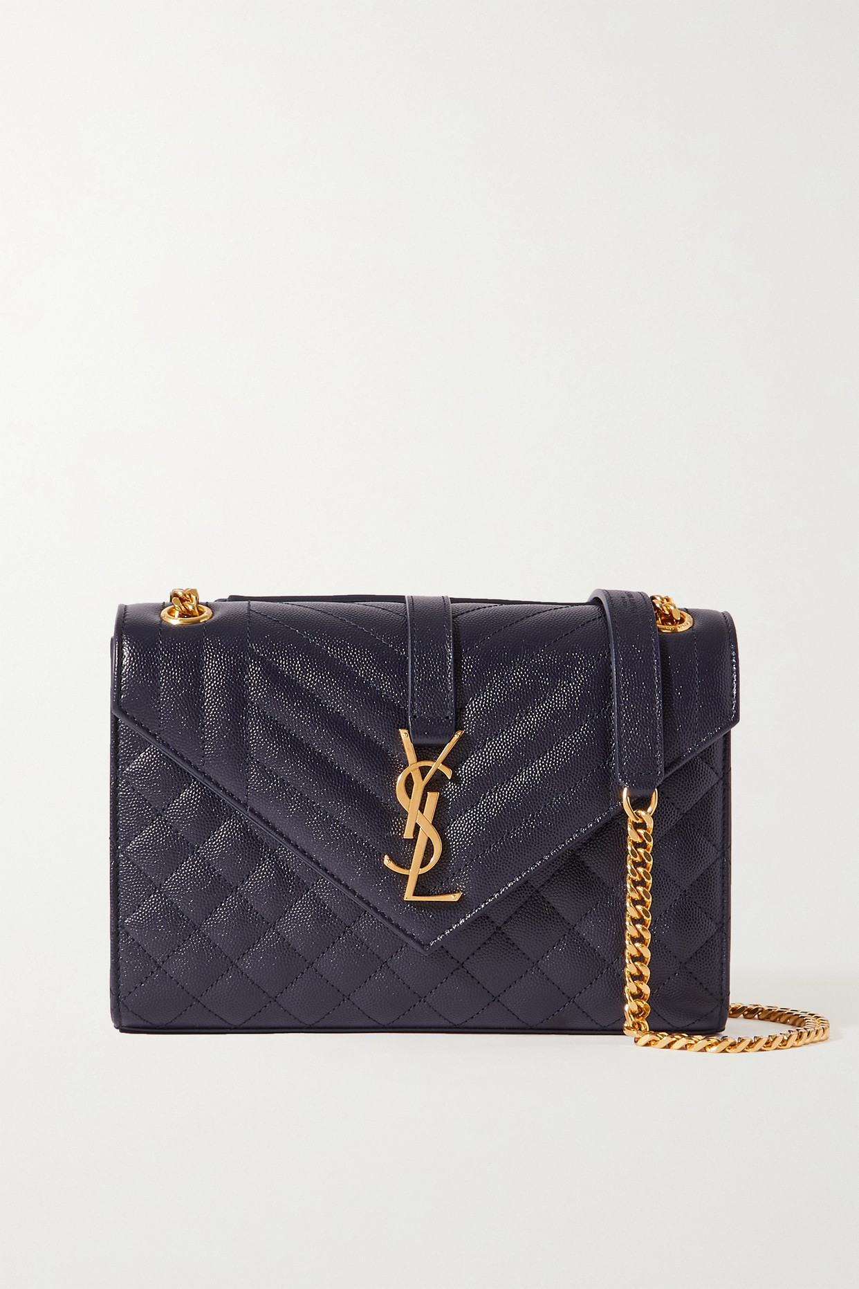 Yves Saint Laurent, Bags, Ysl Large Envelope Bag In Navy Blue
