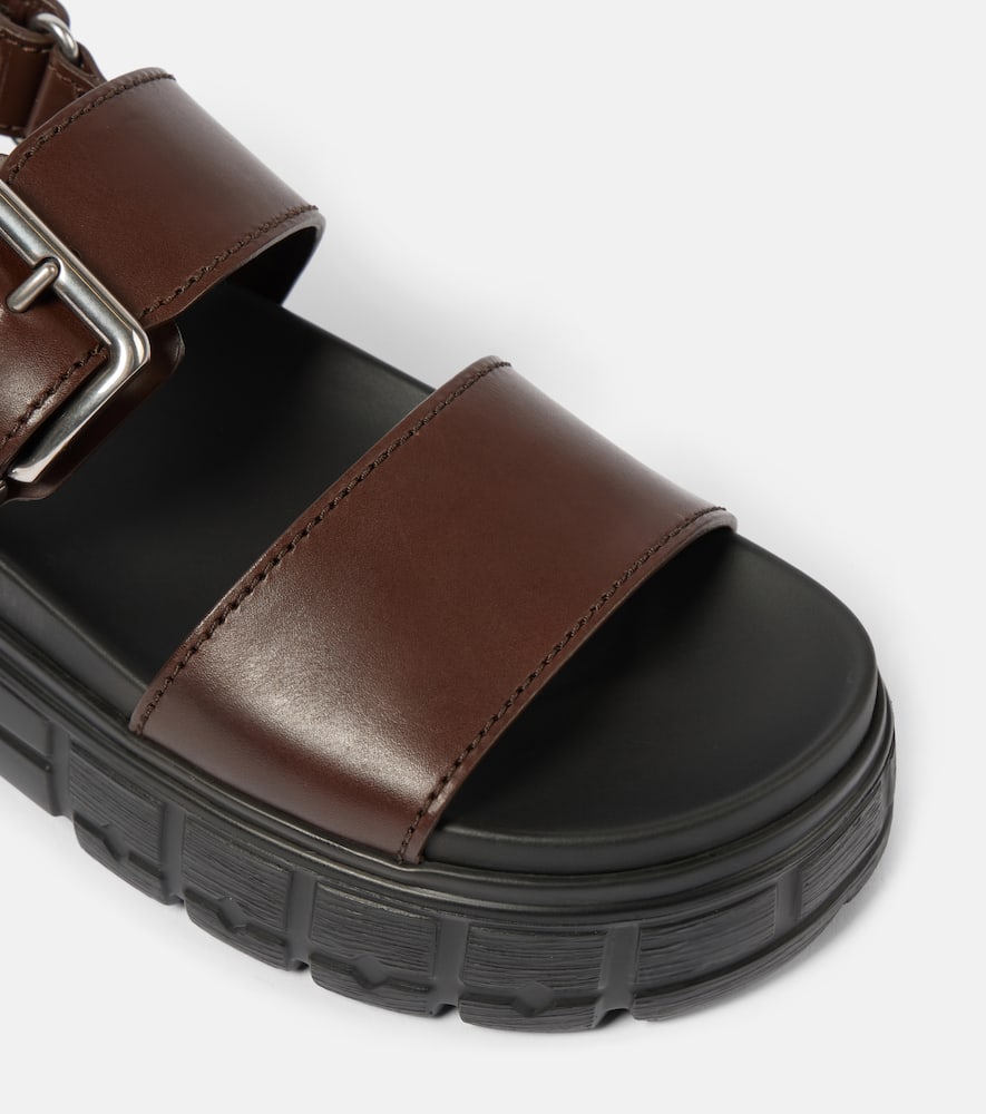 Miu Miu 50 leather platform sandals