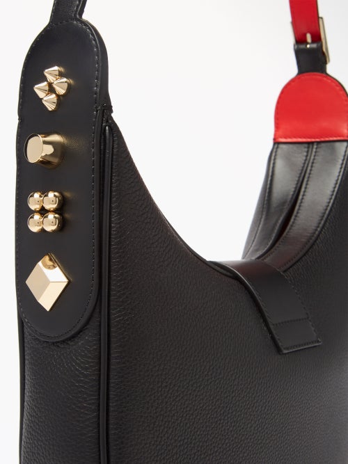 Christian Louboutin Carasky Small Studded Leather Hobo Bag