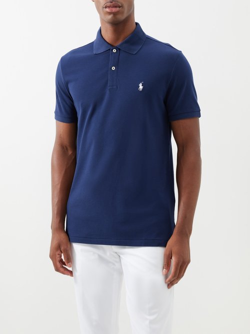 Ralph Lauren Embroidered cotton piqué polo shirt - Realry: A global fashion  sites aggregator