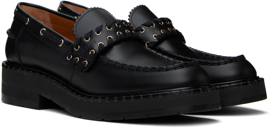 Black noir loafers