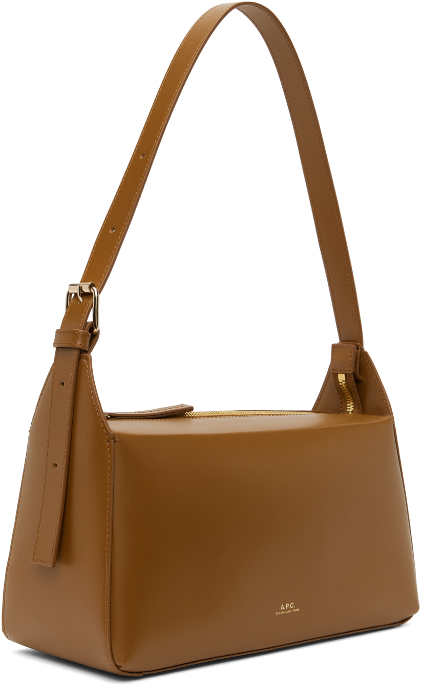 A.P.C Virginie Leather Shoulder Bag - Brown