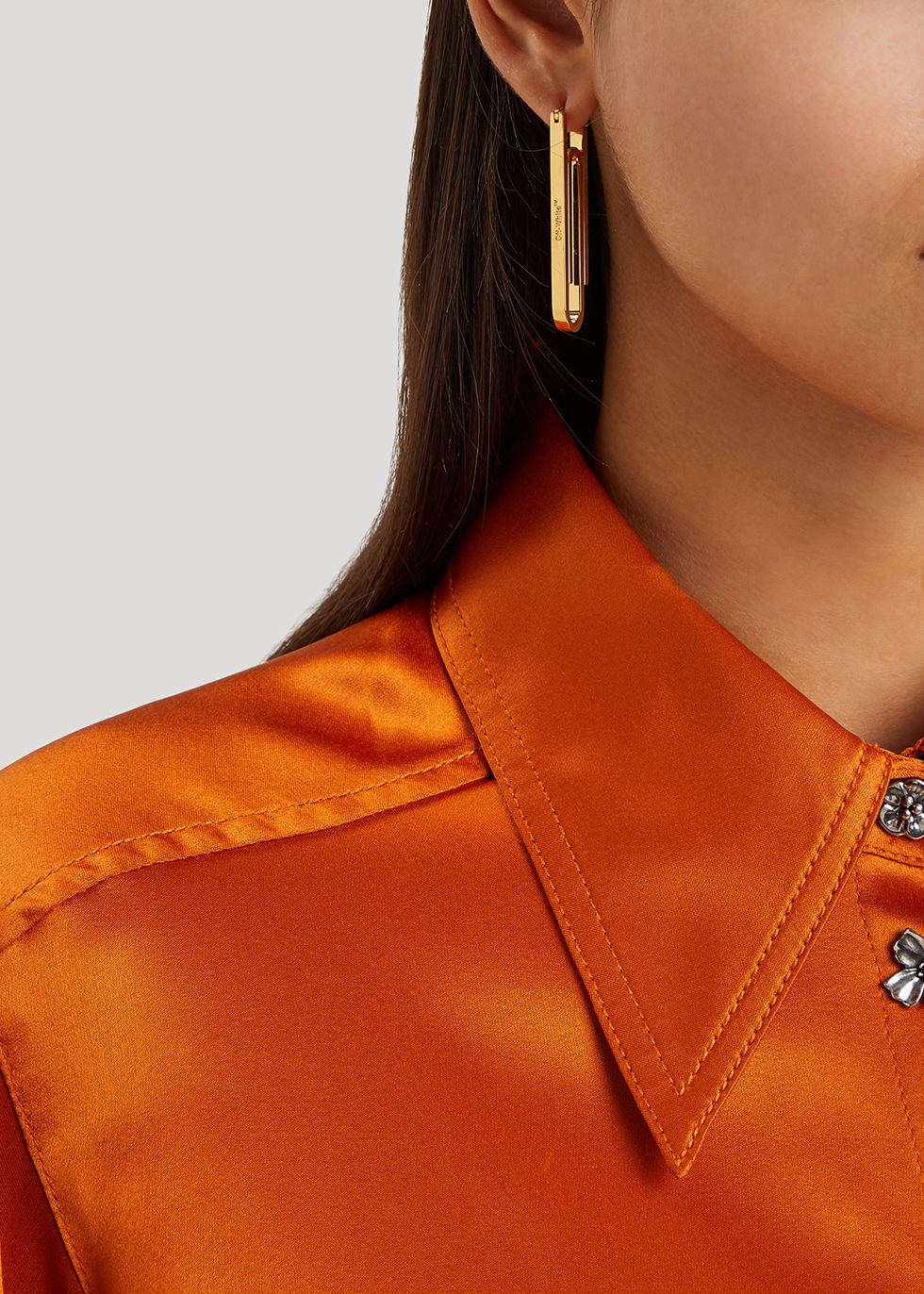 Off white paperclip earrings Clearance