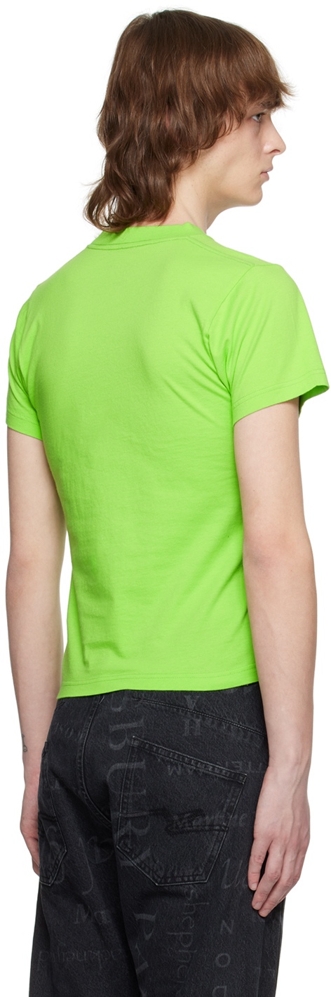 Martine Rose Shrunken T-Shirt Fluro Green Rose Xchange