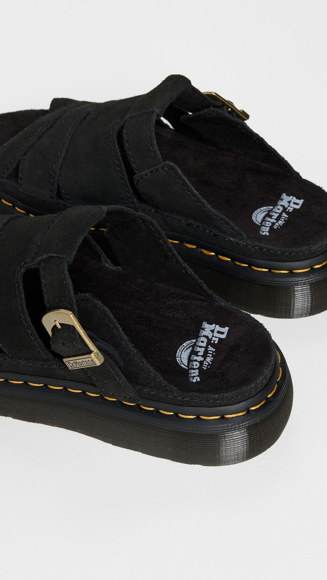 Dr. Martens Maxxy Slide Black Eh Suede Sandals Black