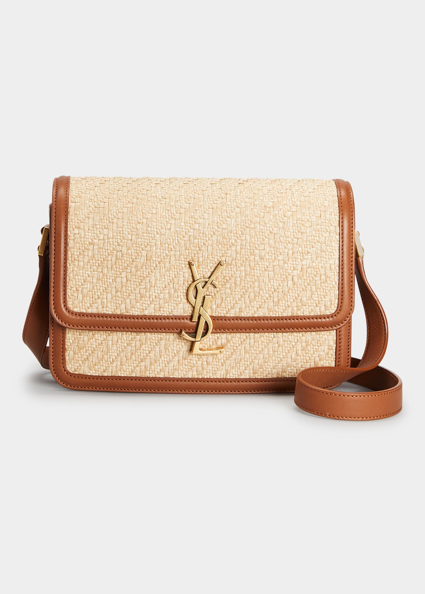 Medium niki raffia shoulder bag - Saint Laurent - Women