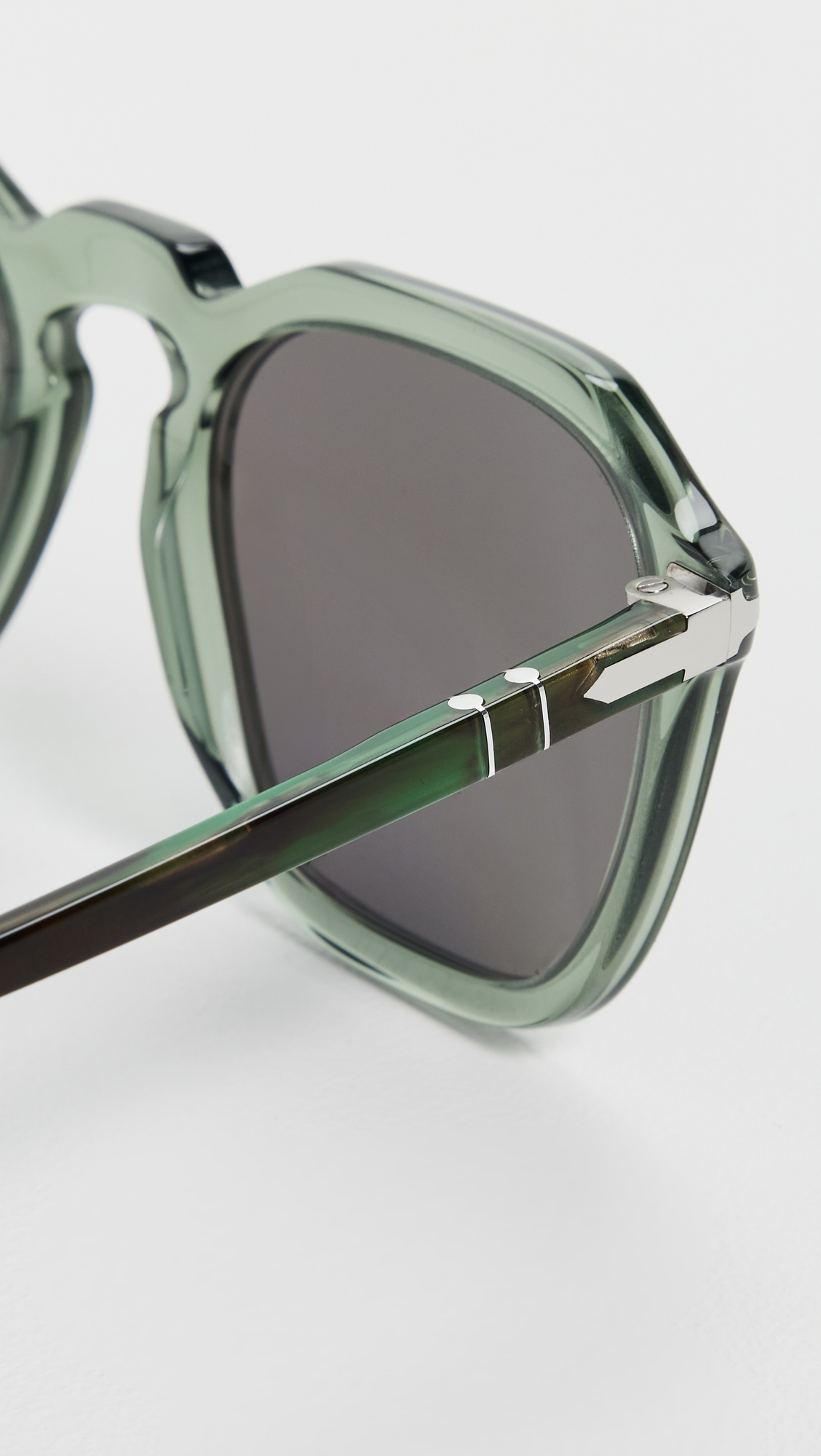 0PO3292S Sunglasses Transparent Green One Size