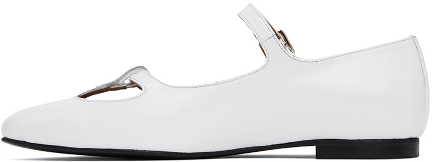 A.P.C. White Katie Holmes Edition Katie Ballerina Flats