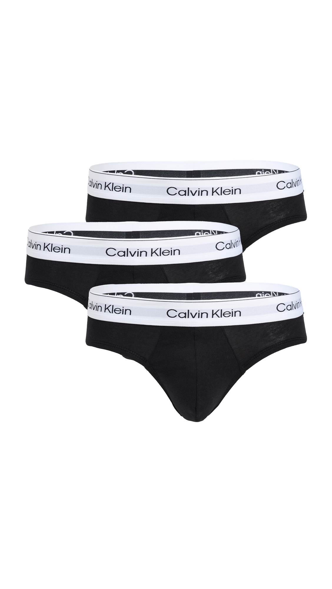 Calvin Klein Underwear Icon Cotton Stretch 3-Pack Briefs Black