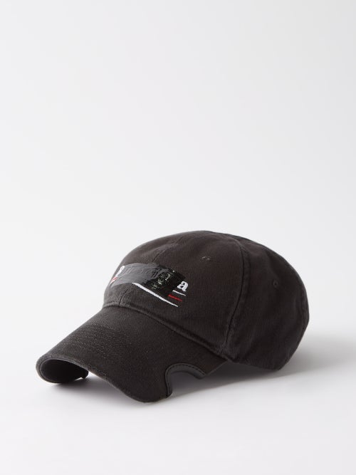 Balenciaga Gaffer-tape logo-embroidered cotton baseball cap