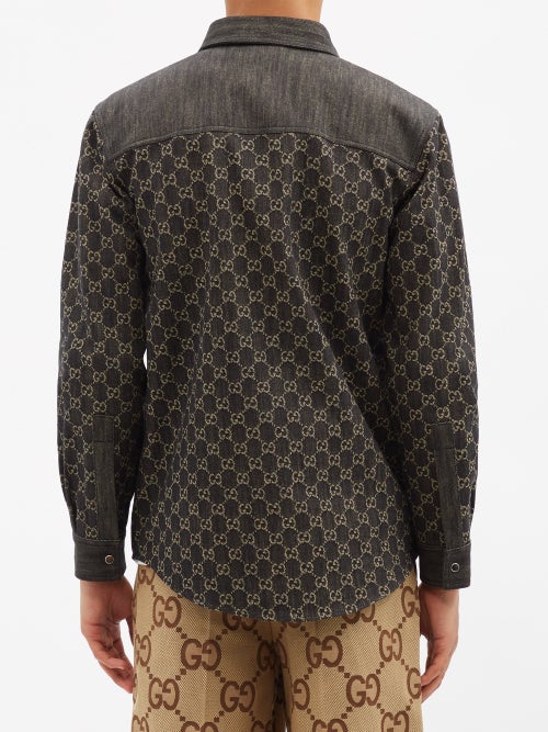 GG jacquard denim shirt