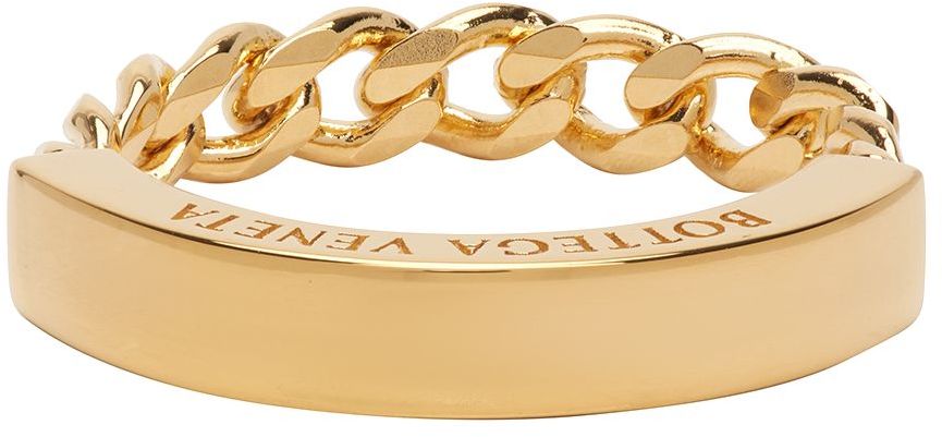 Bottega Veneta gold curb chain ring - Realry: Your Fashion Search