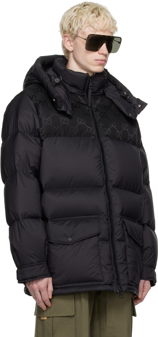 Jumbo GG Down Jacket in Black - Gucci