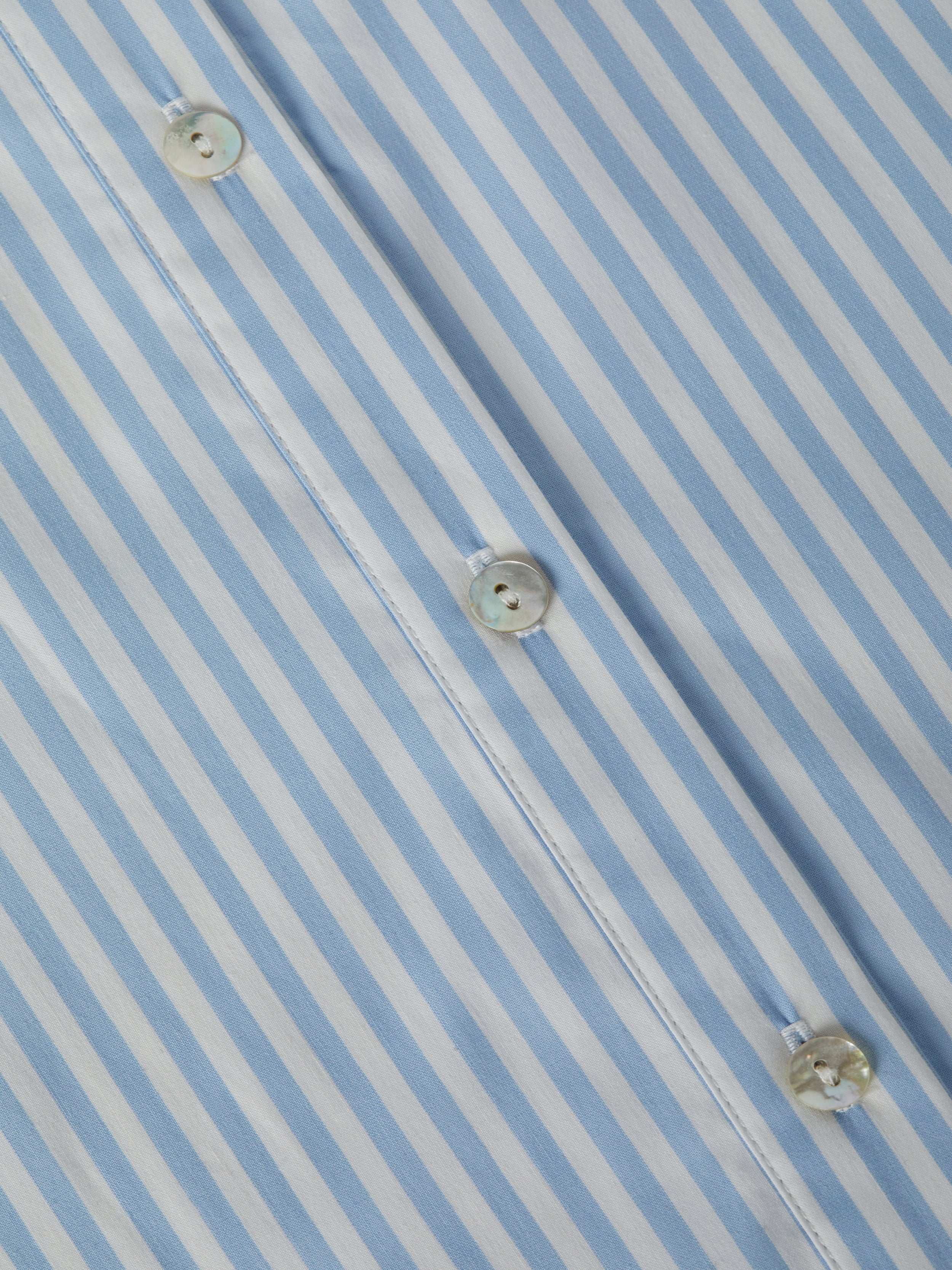 Ellery Button-Down Shirt In Scarlet Red/light Blue Multi City Stripe