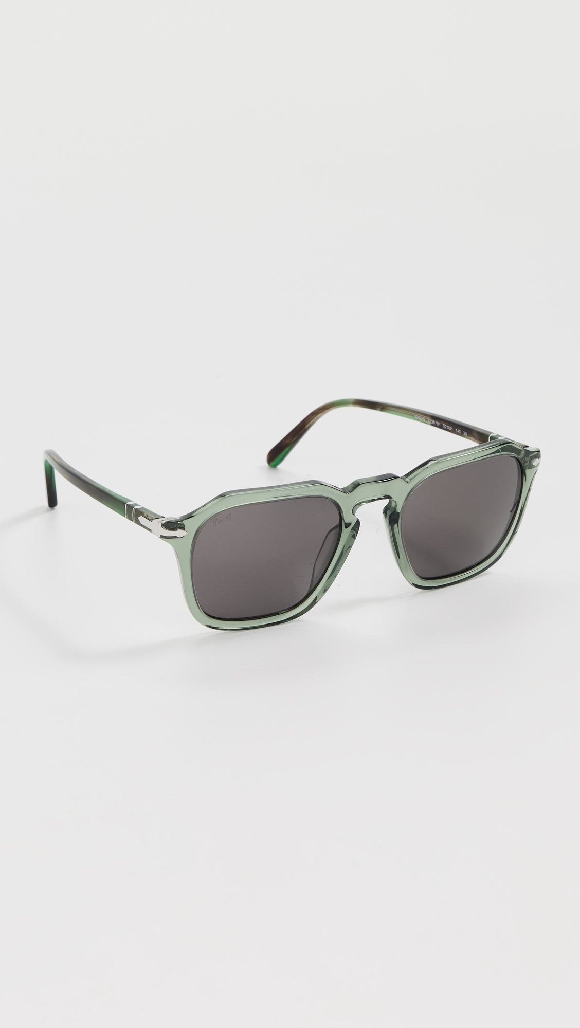 0PO3292S Sunglasses Transparent Green One Size