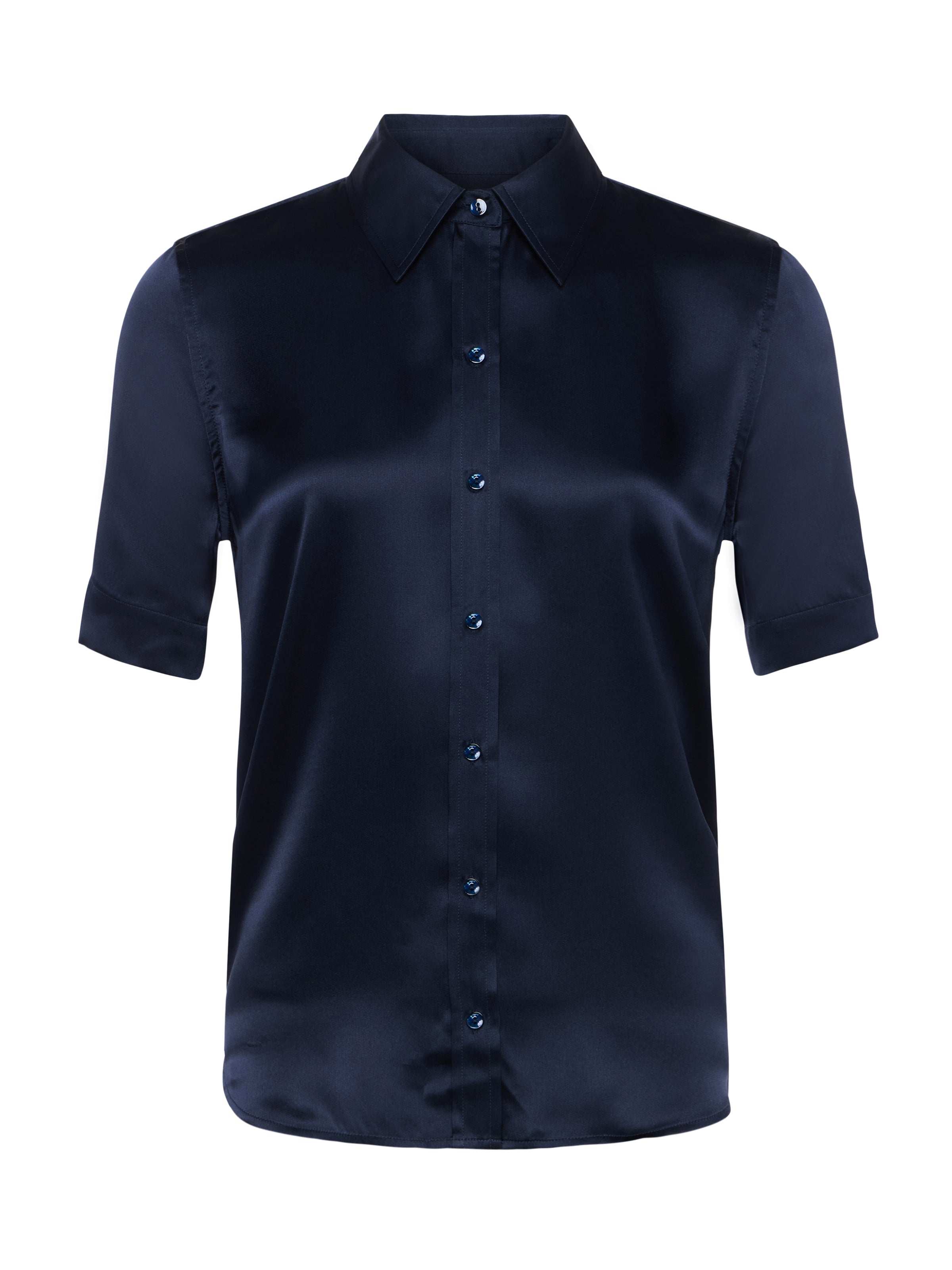 Ellah Silk Blouse Top In Midnight