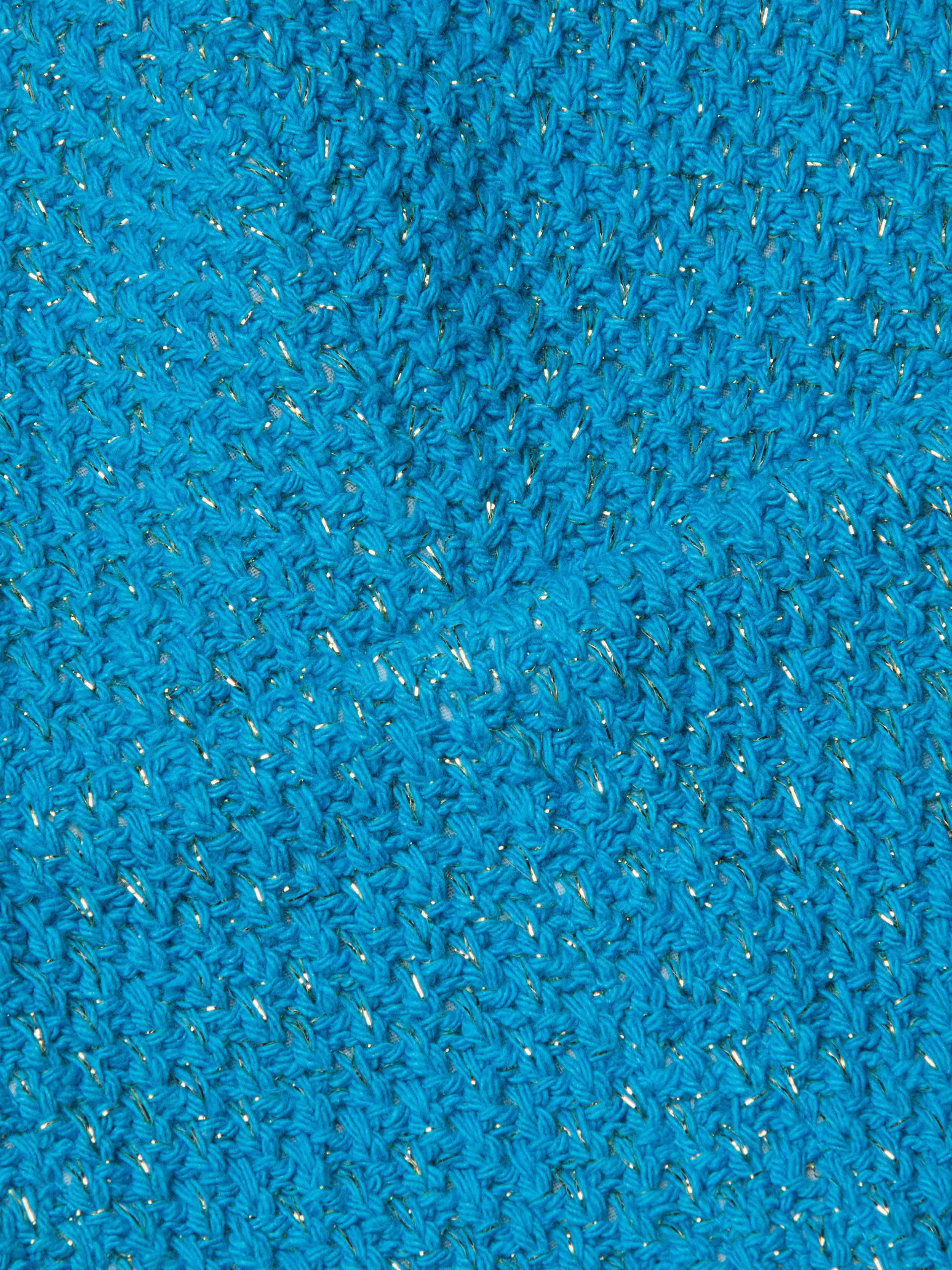 Castalia Knit Bra Top In Blue Teal