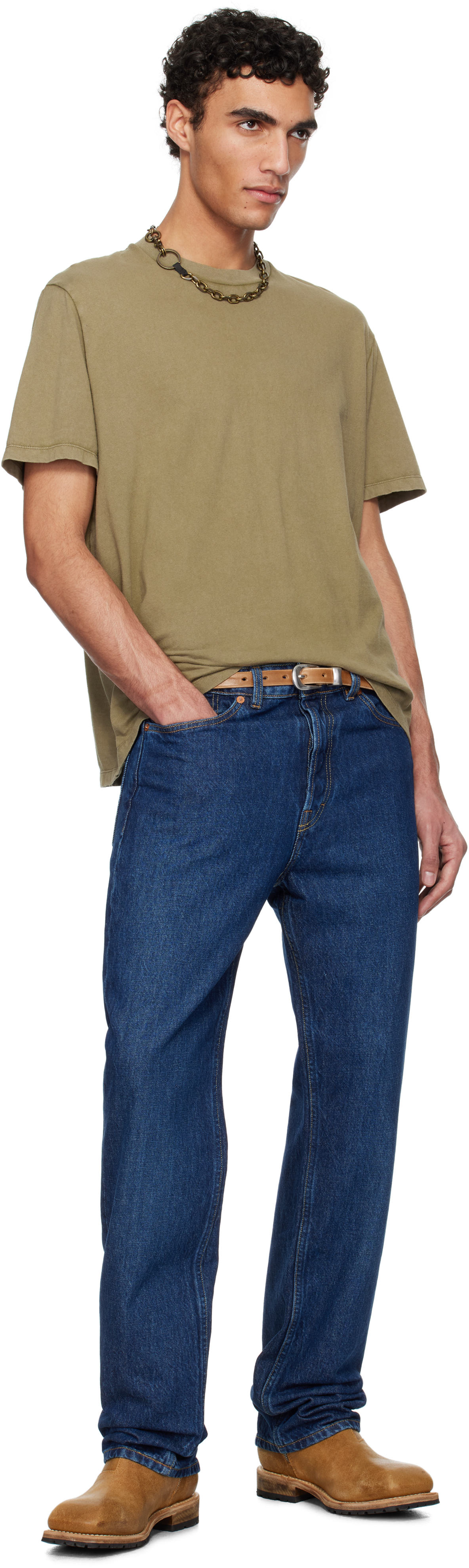 OUR LEGACY Tan 2 CM Belt