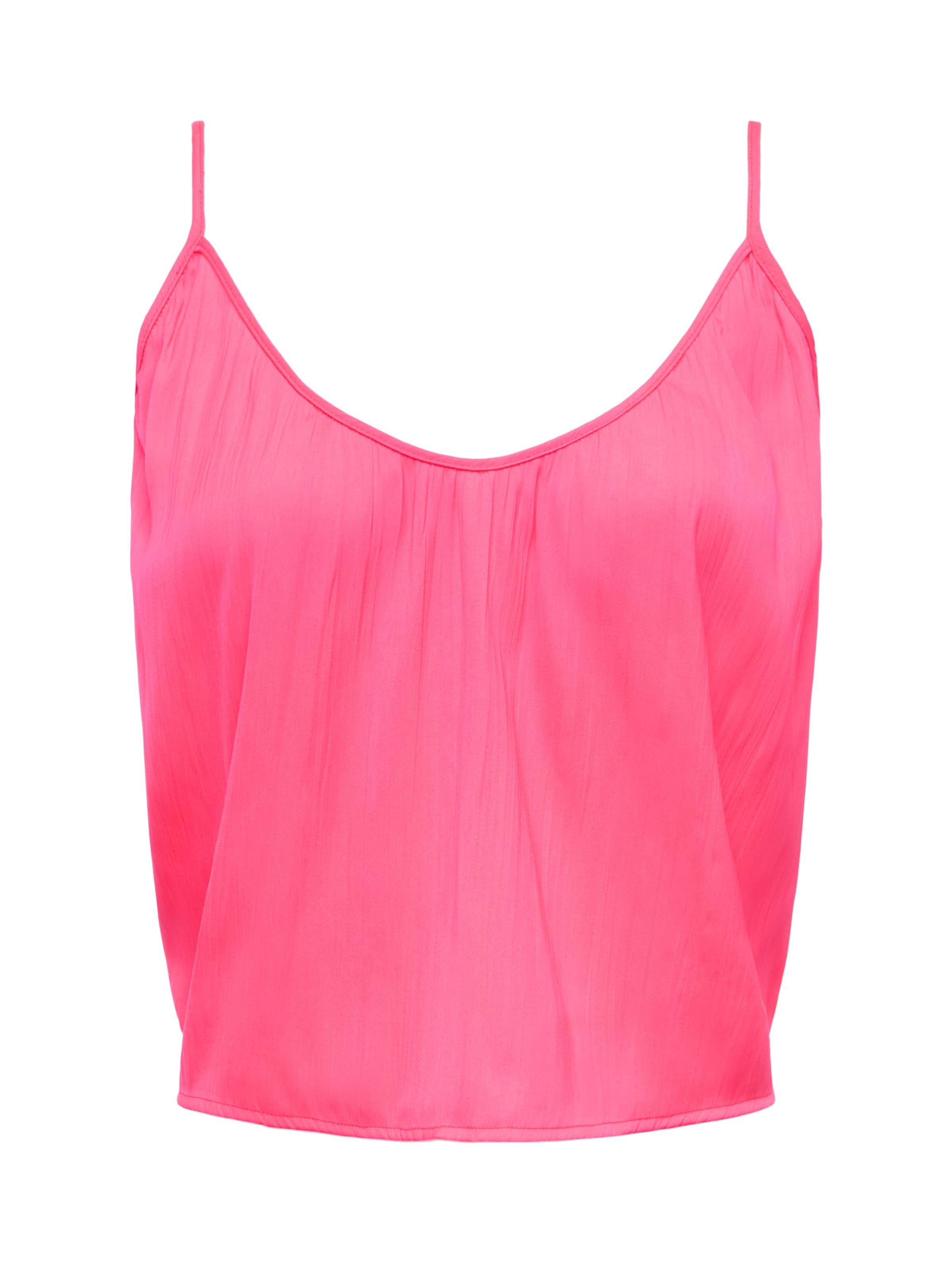 Aoi Cropped Camisole In Shocking Pink