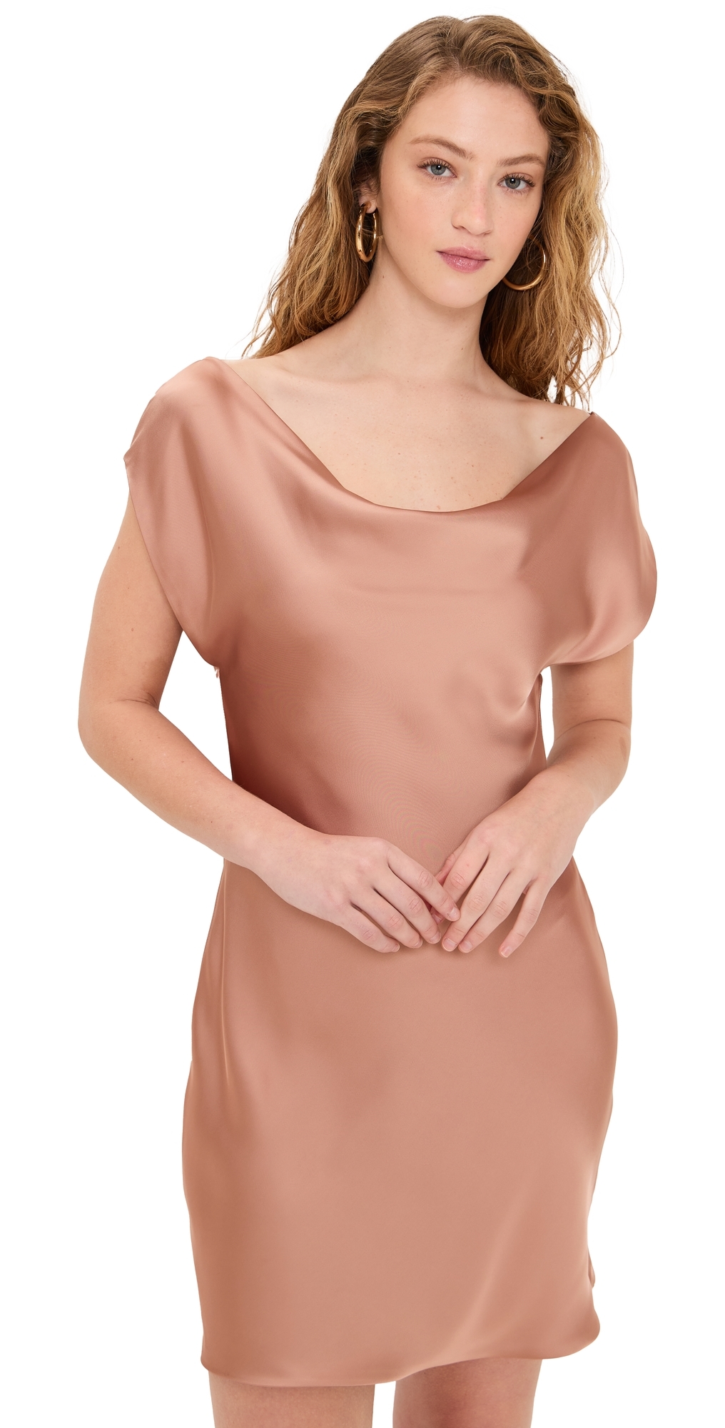 Cap Sleeve Maria Mini Dress Cappuccino