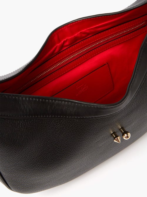 Christian Louboutin Carasky Small Studded Leather Hobo Bag